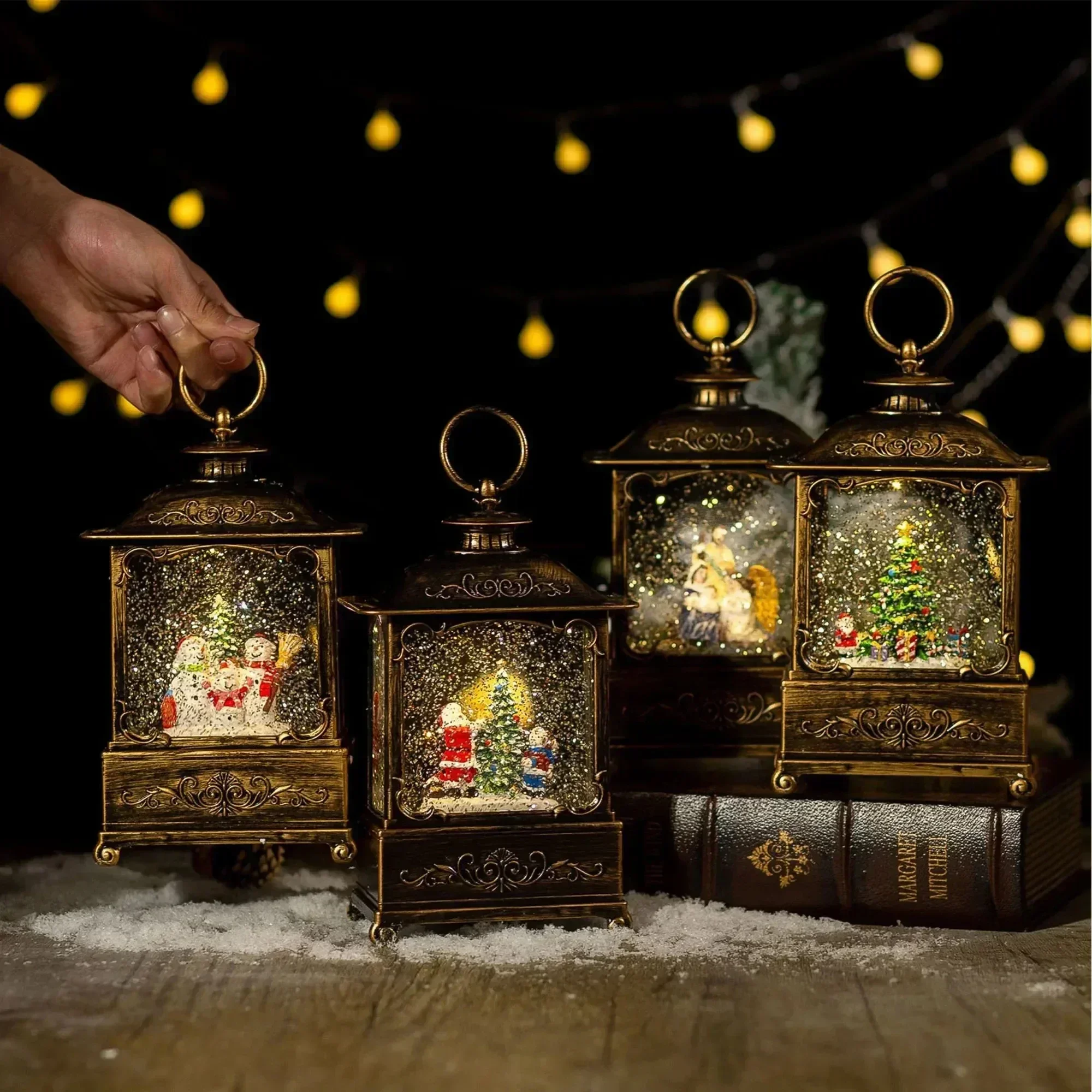 Christmas Snow Globe Lantern M - đánh giá và giá Snow Globe Musical