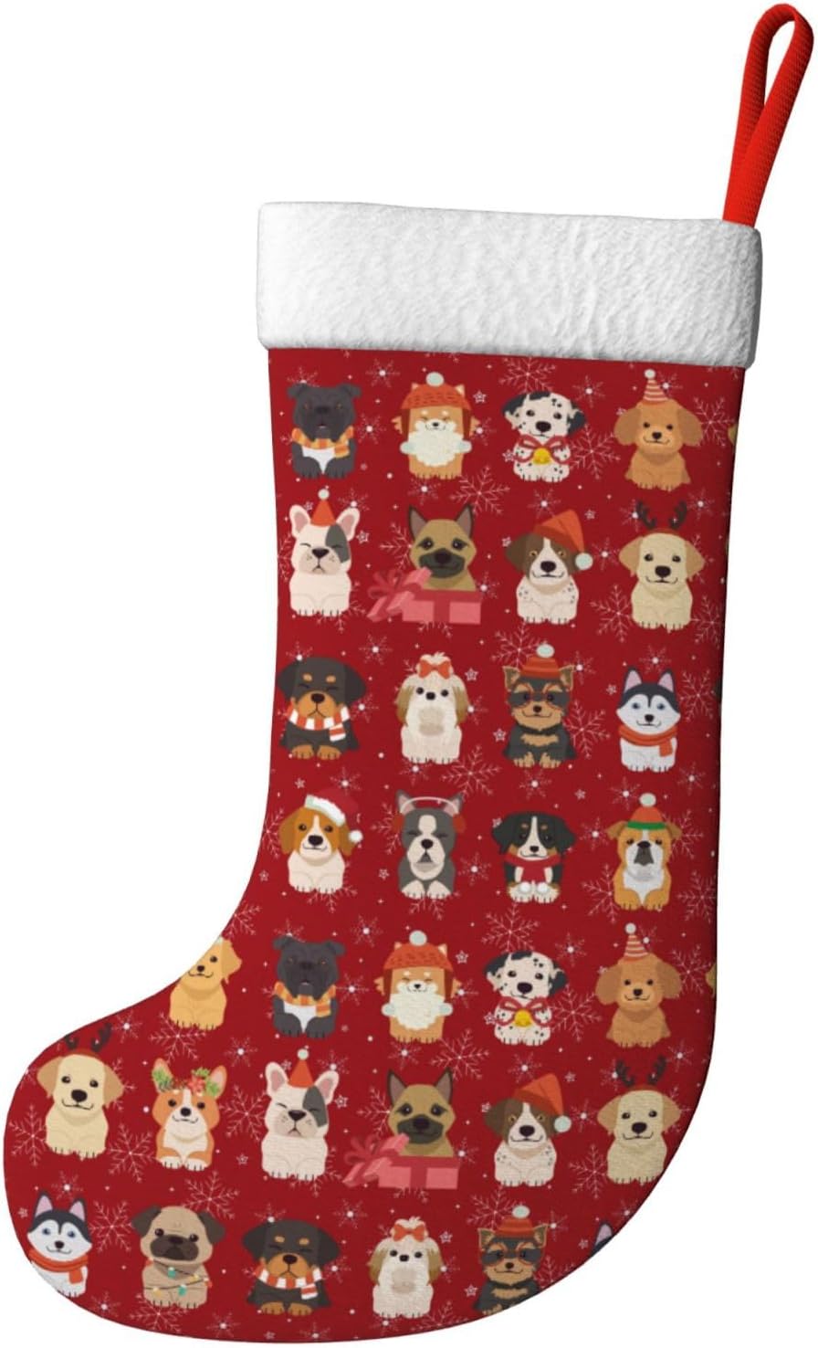 Cute Christmas Dogs Christmas  - đánh giá và giá Christmas Stocking Hanging