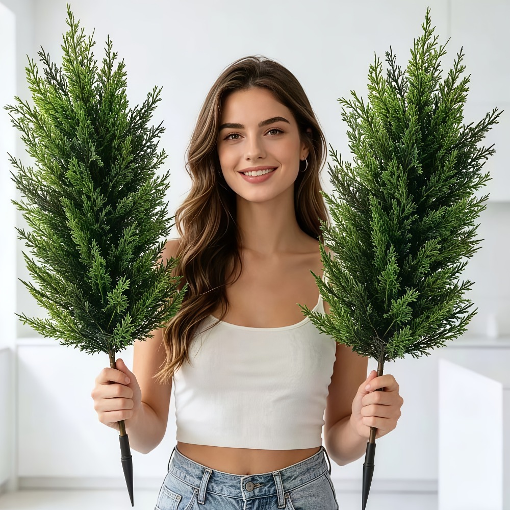2PC Outdoor Artificial Pine Tr - đánh giá và giá Christmas Tree Artificial