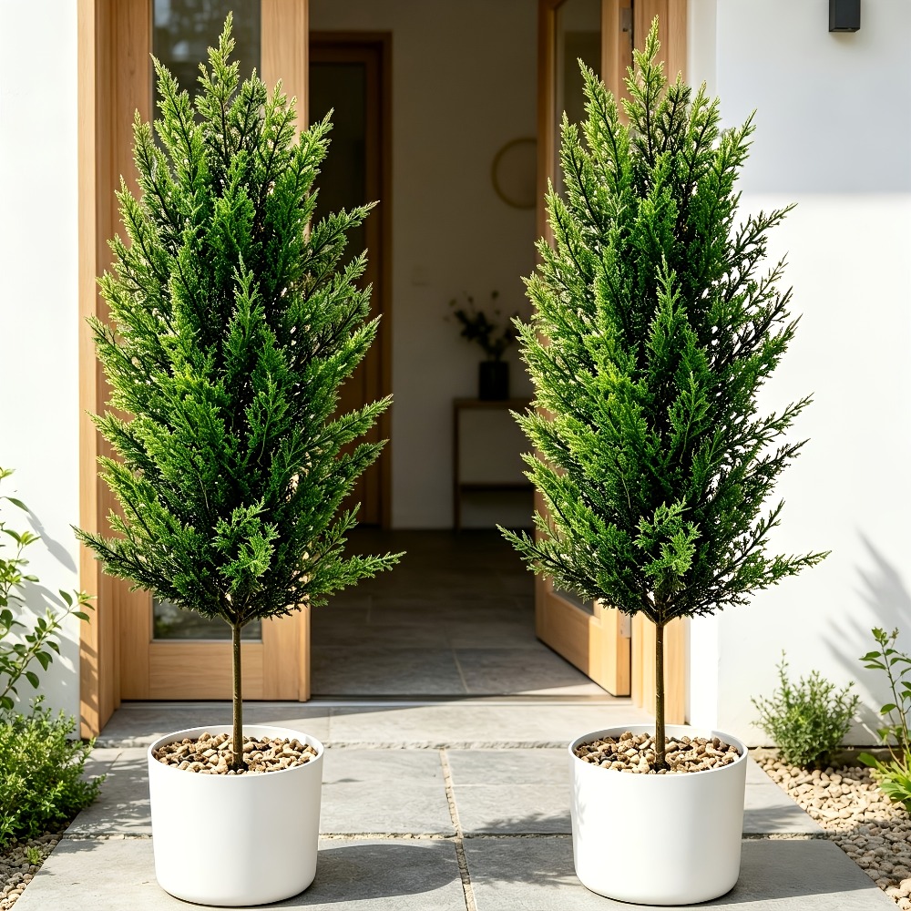 2PC Outdoor Artificial Pine Tr - đánh giá và giá Christmas Tree Artificial