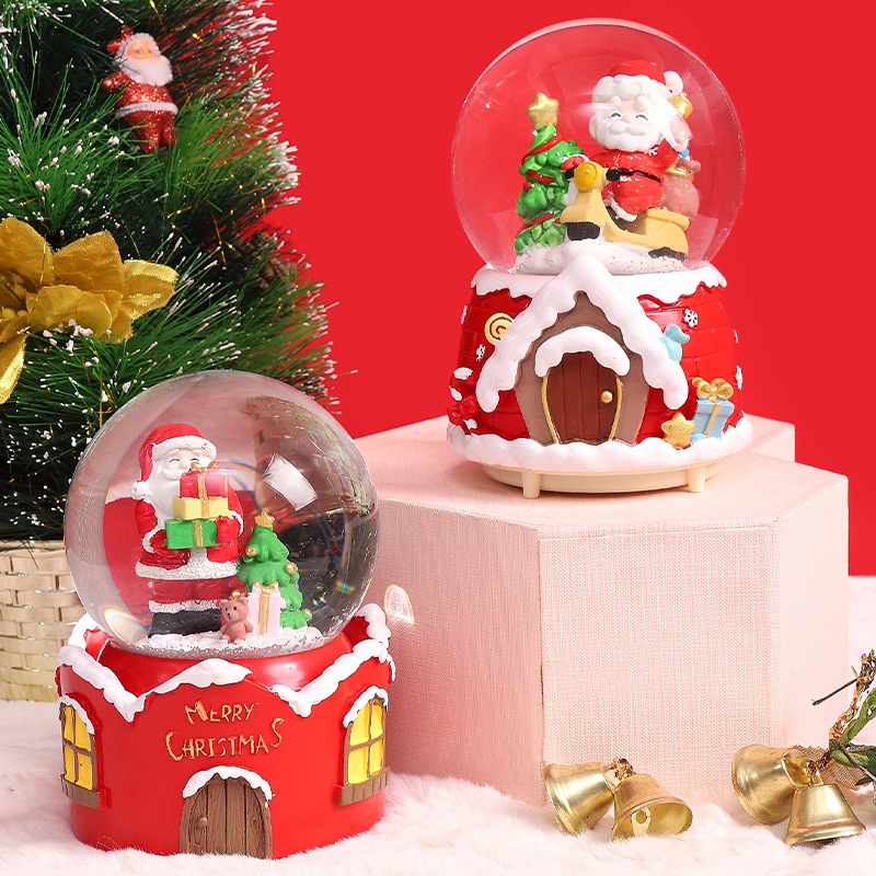 Christmas Snow Globe with LED  - đánh giá và giá Snow Globe Musical