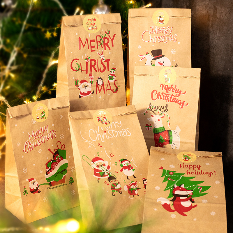 Christmas Gift Bags Kraft Pape - đánh giá và giá Advent Calendar Gift